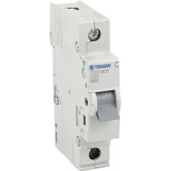 MCB 1P 10kA B-63A 1M TD3 M10